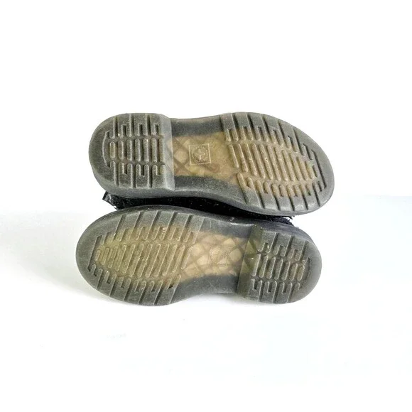 DR MARTENS Junior 1460 Pascal Tinsel Fur Lace Up Boots Black 12 29 Sparkly Girls - Picture 12 of 14